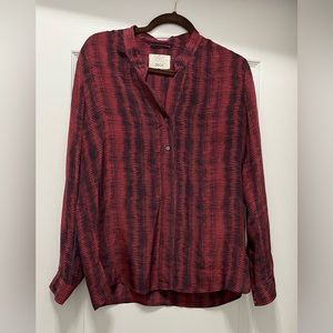 DIEGA Long Sleeve Silk Blouse Size Medium